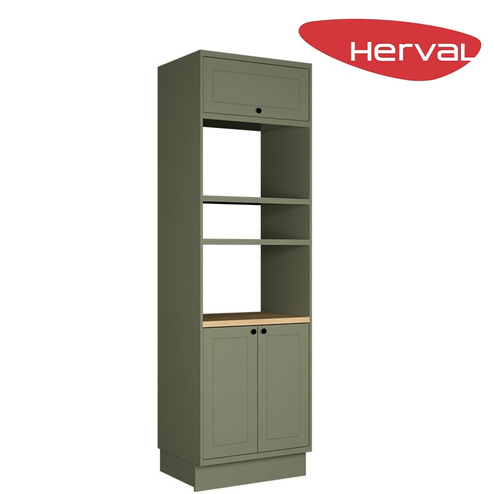Torre-Quente para Cozinha 3 Portas Herval Liz, Verde 70 cm