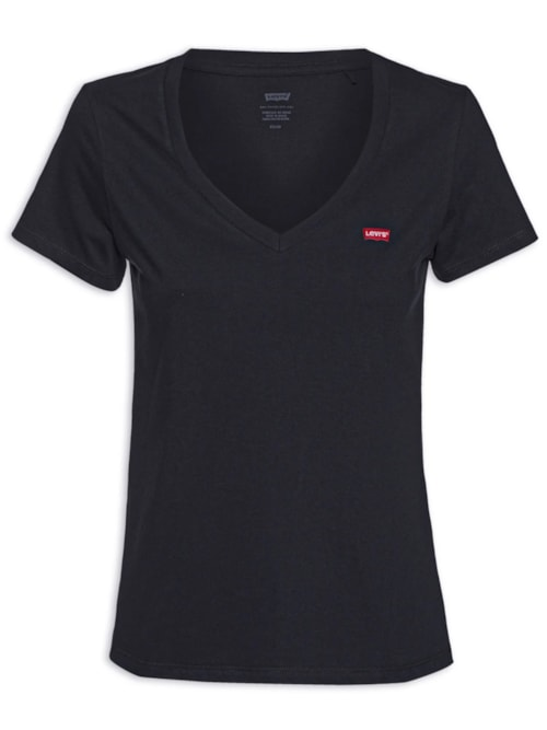 Camiseta Feminino Perfect V Neck Tee - Preto Camiseta Feminino Perfect V Neck Tee - Preto