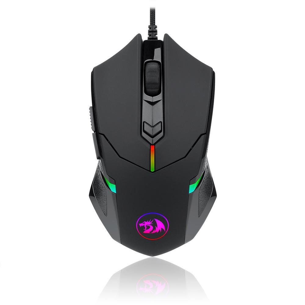 Mouse Gamer Redragon Centrophorus M601-RGB 7200DPI 6 Botões RGB - Preto