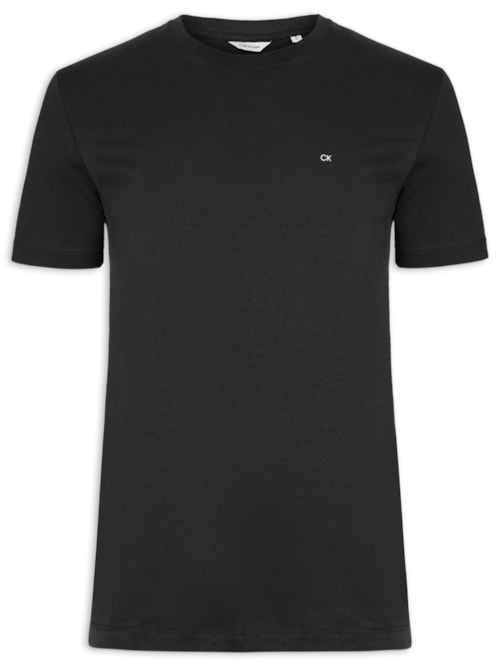 Camiseta Masculina Ck Meia Malha - Preto Camiseta Masculina Ck Meia Malha - Preto