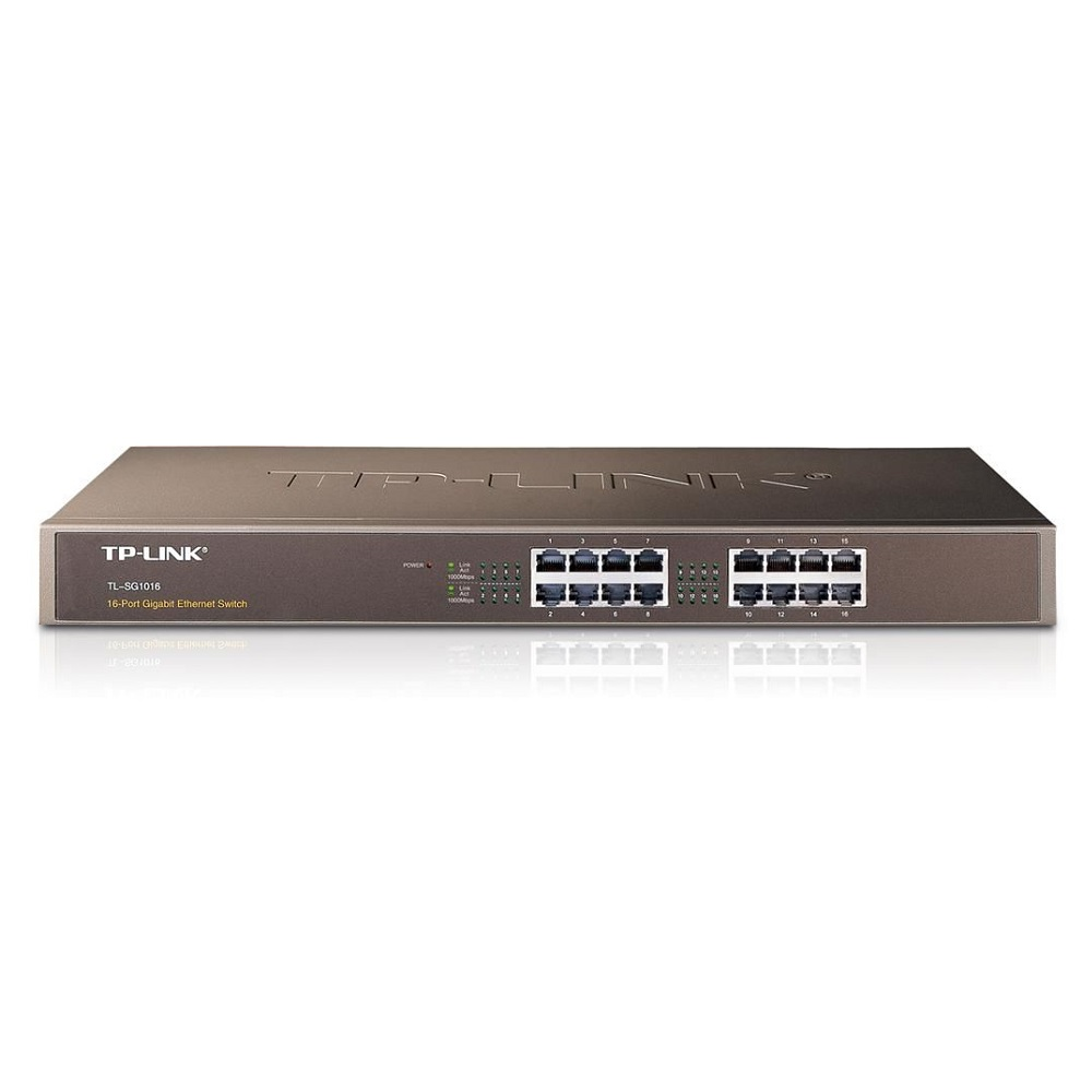 Switch TP-Link Gigabit 16 portas 10/100/1000 Rack - TL-SG1016 Switch TP-Link Gigabit 16 portas 10/100/1000 Rack - TL-SG1016