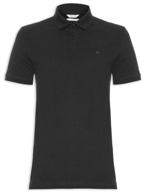 Polo Masculina Slim Fit Básica- Preto Polo Masculina Slim Fit Básica- Preto