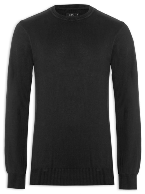 Casaco Masculino Tricot Básico - Preto
