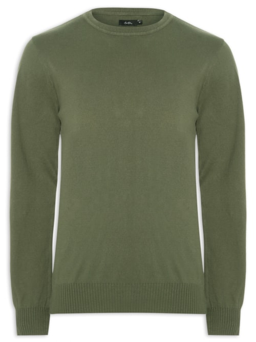 Casaco Masculino Tricot Básico - Verde Casaco Masculino Tricot Básico - Verde