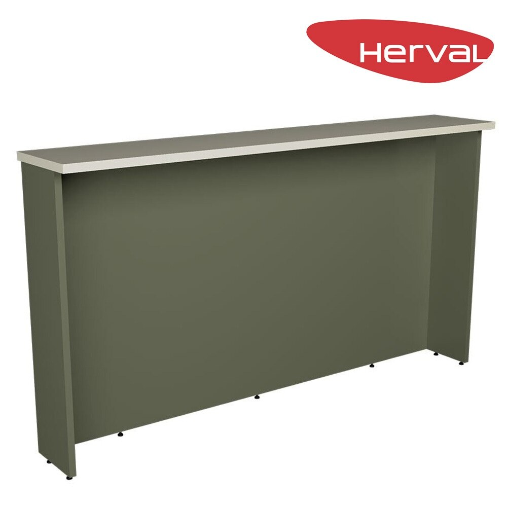 Bancada de Cozinha Herval Liz, Verde e Off White 200 cm