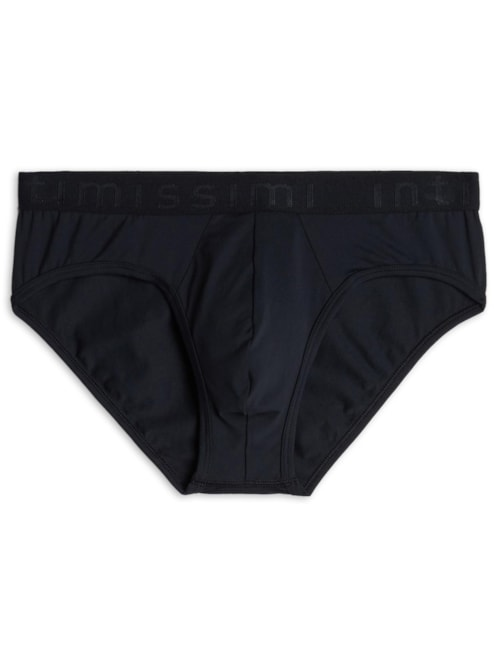 Cueca Slip Em Microfibra Com Logotipo - Azul Cueca Slip Em Microfibra Com Logotipo - Azul