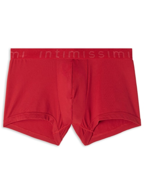 Boxer De Microfibra Com Logotipo - Vermelho