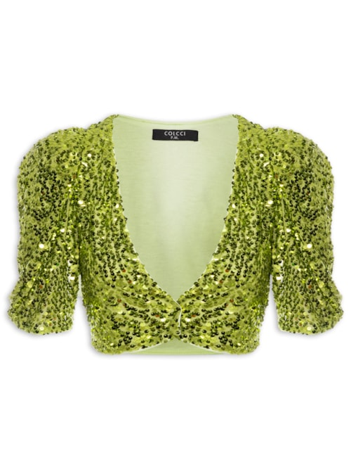 Blazer Feminino Paetê - Verde