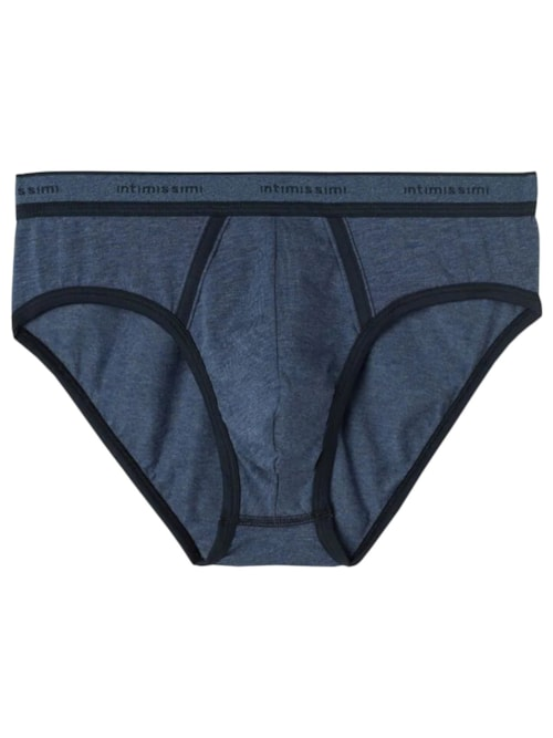 Cueca Em Algodão Supima® Elasticizado Com Logotipo - Azul Cueca Em Algodão Supima® Elasticizado Com Logotipo - Azul
