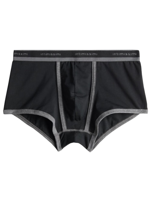Boxer Em Algodão Supima® Elasticizado Com Logotipo - Cinza Boxer Em Algodão Supima® Elasticizado Com Logotipo - Cinza