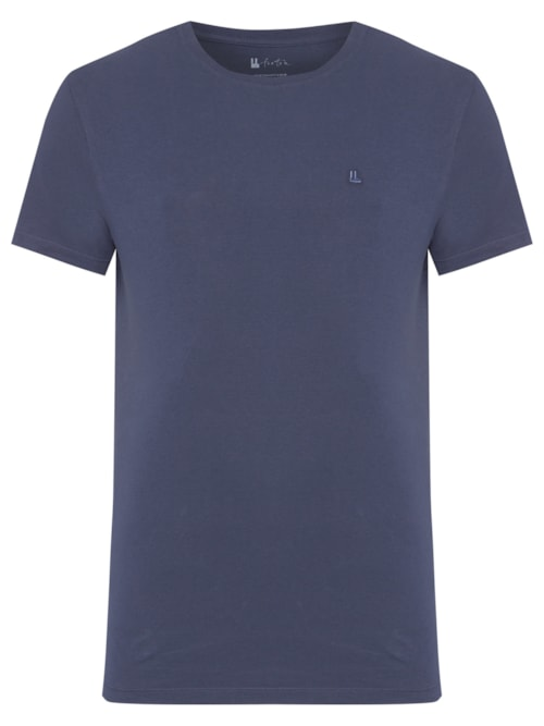 Camiseta Masculina M/m Logo - Azul