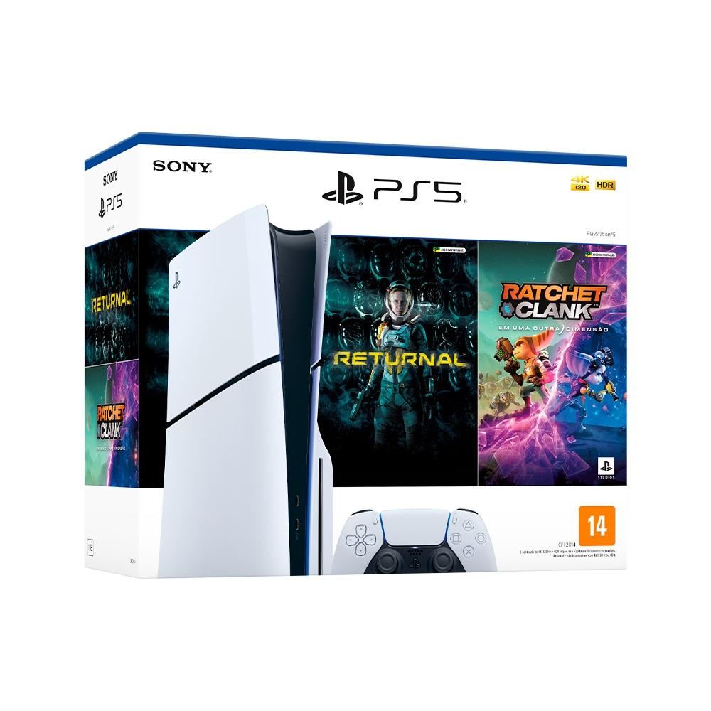 Console PlayStation 5 Slim Sony com 2 Jogos Returnal e Ratchet & Clank - CFI-2014