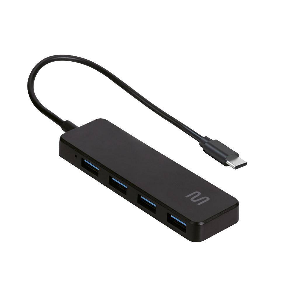 Hub Multilaser AC445 USB Tipo-C 4 Portas Tipo-A - Preto Hub Multilaser AC445 USB Tipo-C 4 Portas Tipo-A - Preto