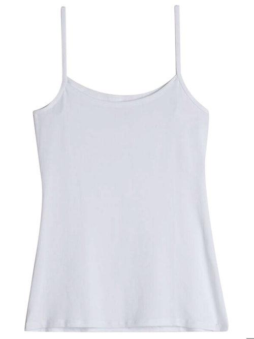 Blusa De Modal Com Decote Redondo - Branco Blusa De Modal Com Decote Redondo - Branco