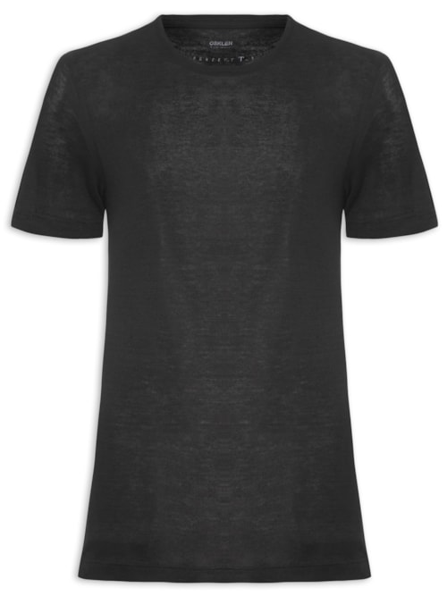 Camiseta Masculina Manga Curta Gola Carca Perfect T - Preto Camiseta Masculina Manga Curta Gola Carca Perfect T - Preto
