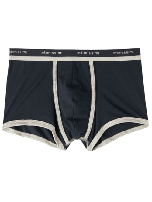 Cueca Boxer Em Algodão Supima Natural Fresh Com Logotipo - Azul Cueca Boxer Em Algodão Supima Natural Fresh Com Logotipo - Azul