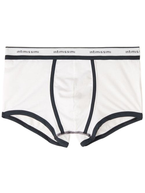 Cueca Boxer Em Algodão Supima Natural Fresh Com Logotipo - Branco Cueca Boxer Em Algodão Supima Natural Fresh Com Logotipo - Branco