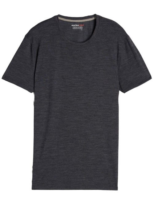Camiseta Lisa Em Lã Merino Elástica - Cinza