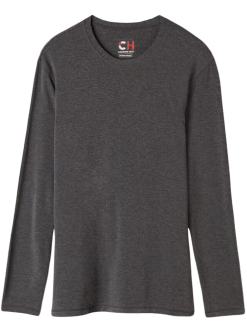 Camiseta De Manga Comprida De Modal Cashmere - Cinza Camiseta De Manga Comprida De Modal Cashmere - Cinza