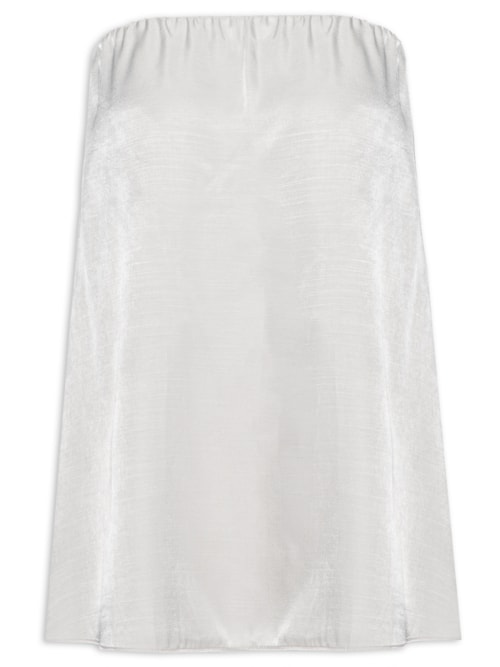 Blusa Feminina Tomara Que Caia - Cinza Blusa Feminina Tomara Que Caia - Cinza