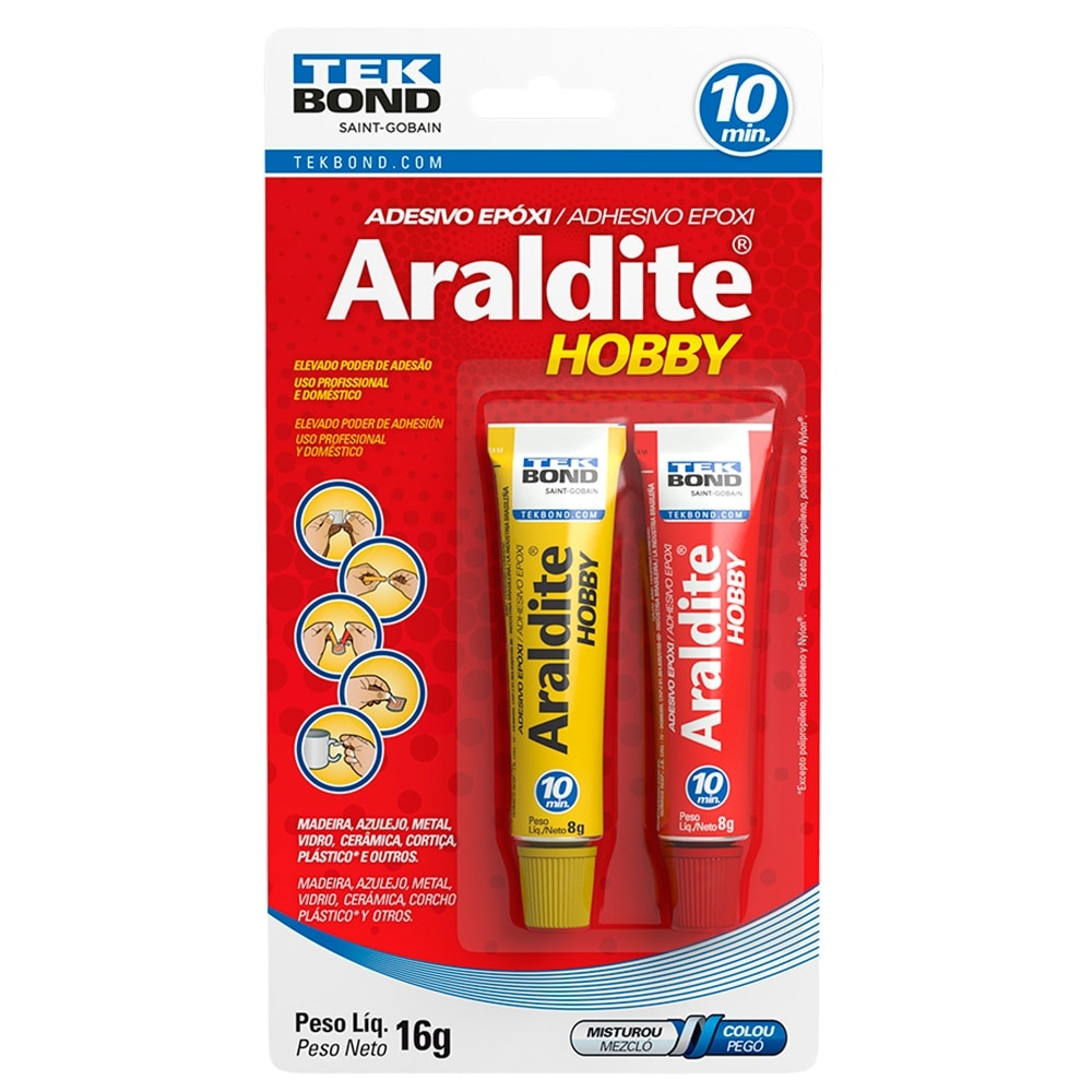 Adesivo Tekbond Araldite Hobby, 16 Gramas, Blister Adesivo Tekbond Araldite Hobby, 16 Gramas, Blister
