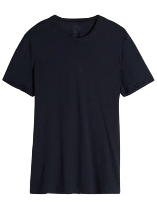 Camiseta Em Algodão Supima Extrafino Manga Curta - Azul Camiseta Em Algodão Supima Extrafino Manga Curta - Azul