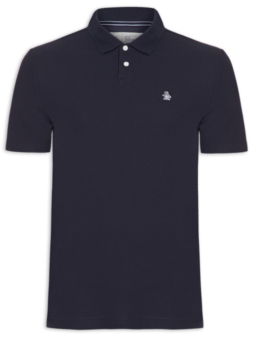 Polo Masculina Logo - Azul Polo Masculina Logo - Azul