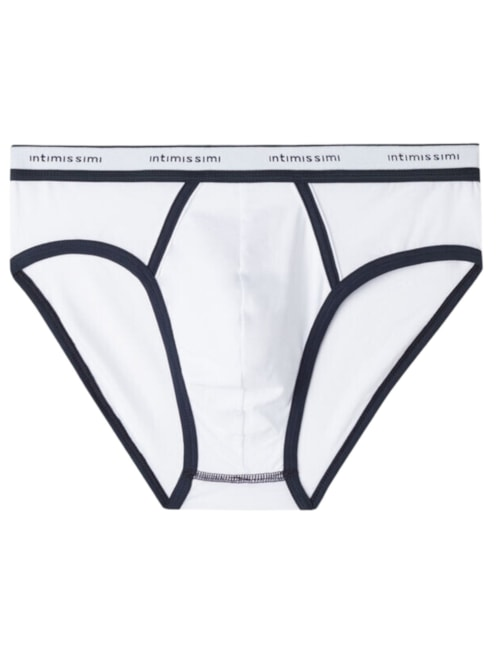 Cueca Slip Em Algodão Supima Natural Fresh Com Logótipo - Branco Cueca Slip Em Algodão Supima Natural Fresh Com Logótipo - Branco