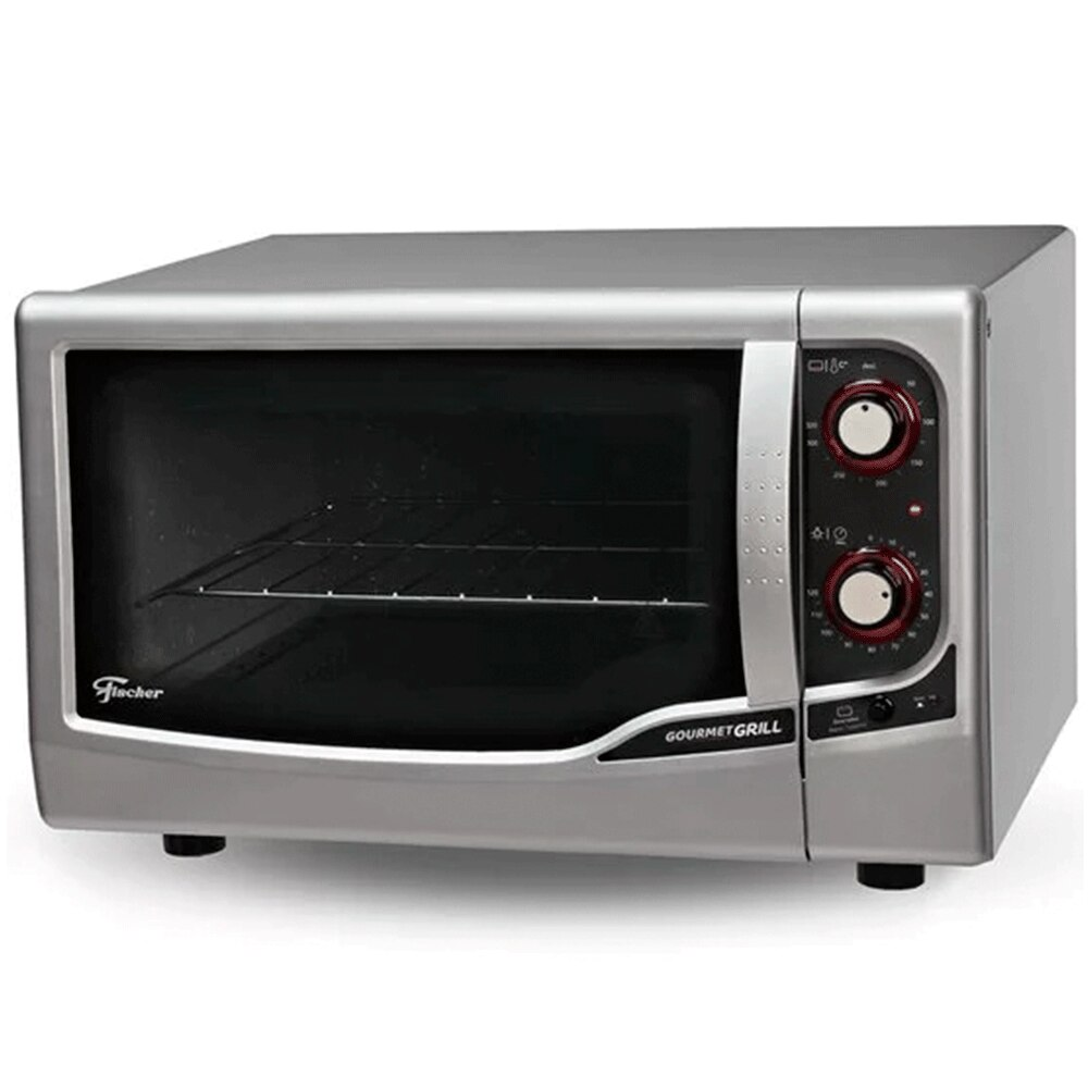 Forno Elétrico Fischer 44 Litros Gourmet Grill Autolimpante, Prata 110 Volts Forno Elétrico Fischer 44 Litros Gourmet Grill Autolimpante, Prata 110 Volts