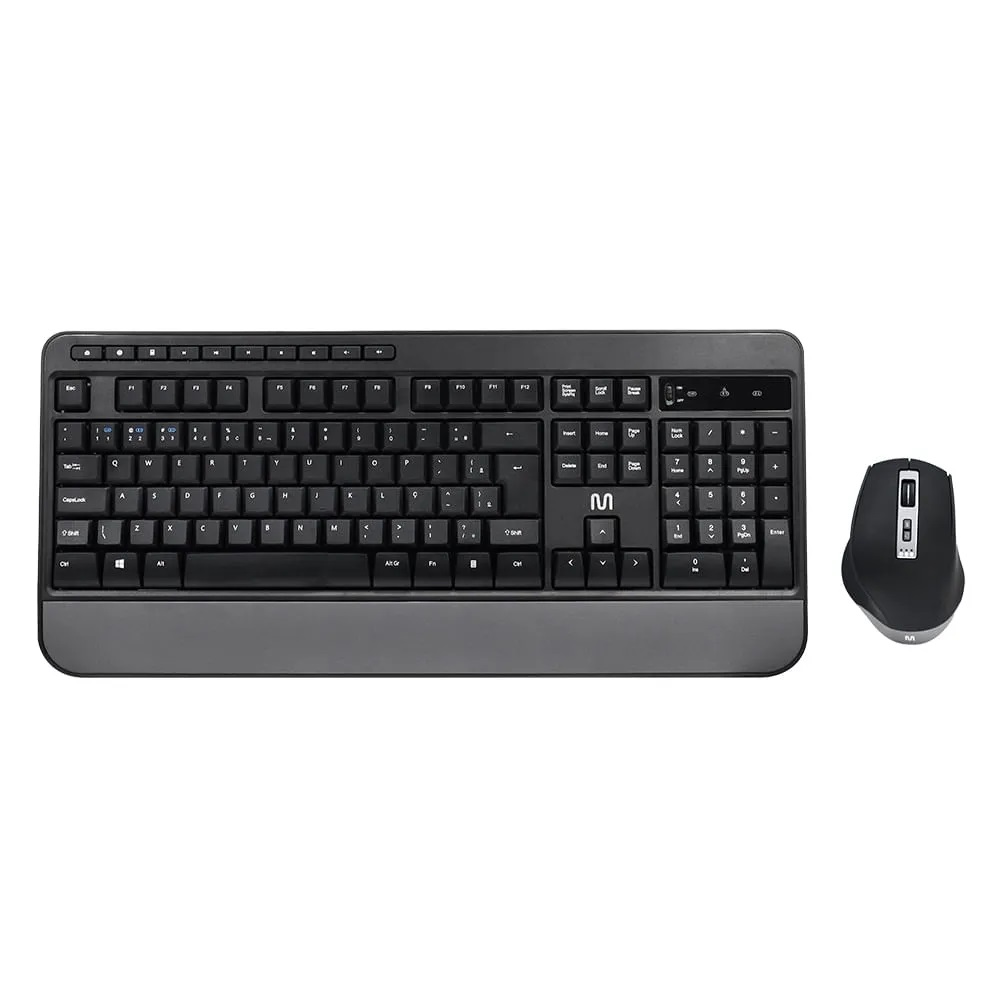 Kit Teclado e Mouse Multil Wireless CS1200 Multimídia BT + USB 3200DPI Ajustável Preto - TC301