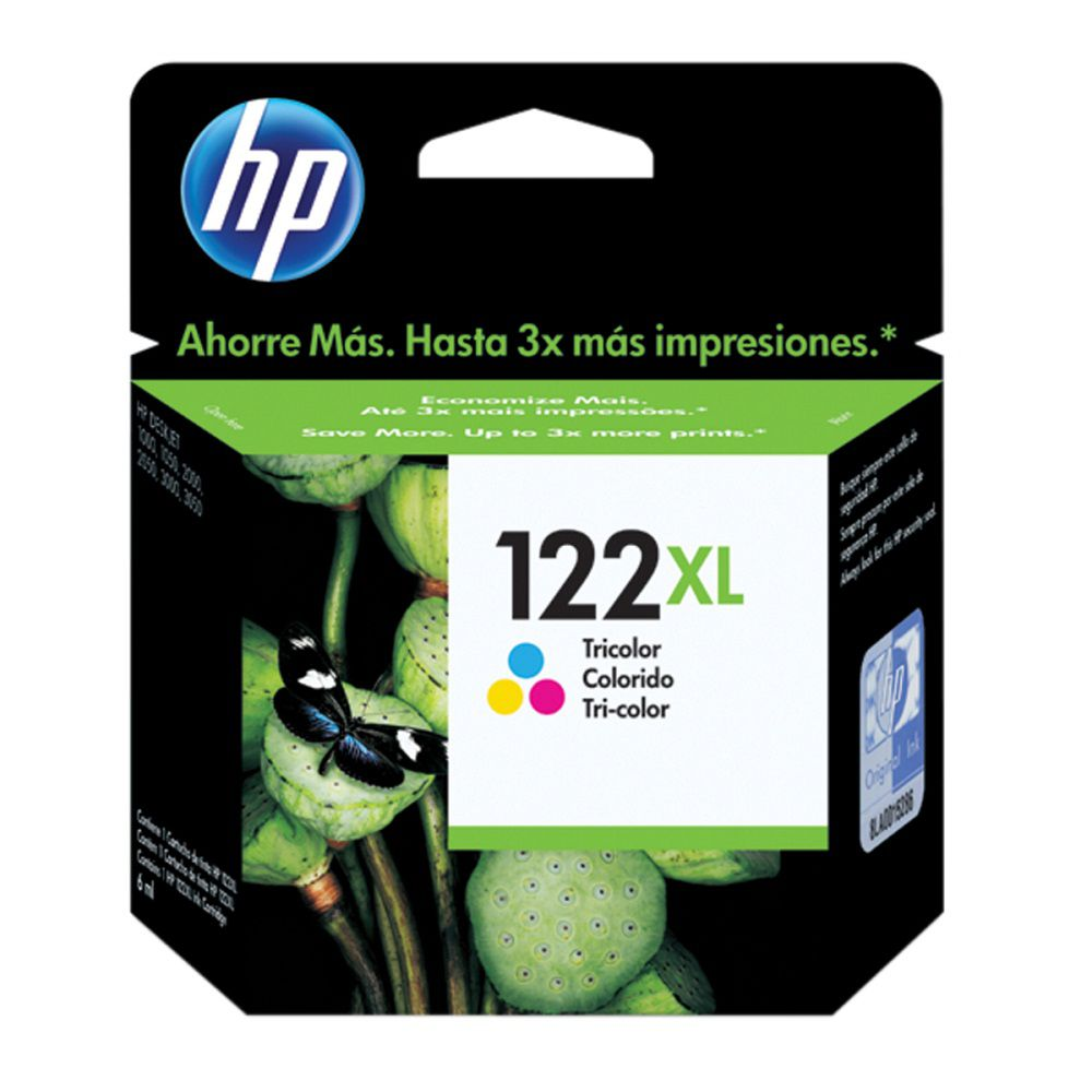 Cartucho de Tinta HP 122XL Colorido - CH564HB