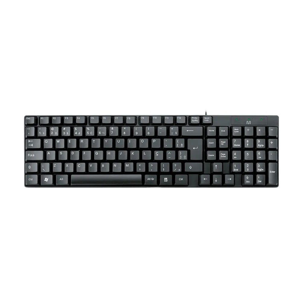 Teclado Multi PS2 C/ Fio Resistente a Água Preto - TC298 Teclado Multi PS2 C/ Fio Resistente a Água Preto - TC298