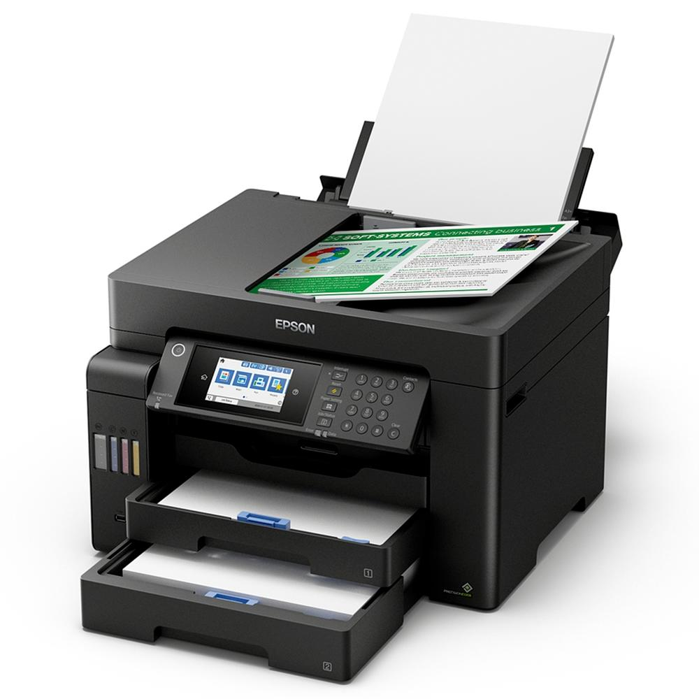 Impressora Multifuncional Epson Ecotank L15150 A3 Wi-Fi Ethernet USB Fax ADF Duplex Bivolt - Preto Impressora Multifuncional Epson Ecotank L15150 A3 Wi-Fi Ethernet USB Fax ADF Duplex Bivolt - Preto