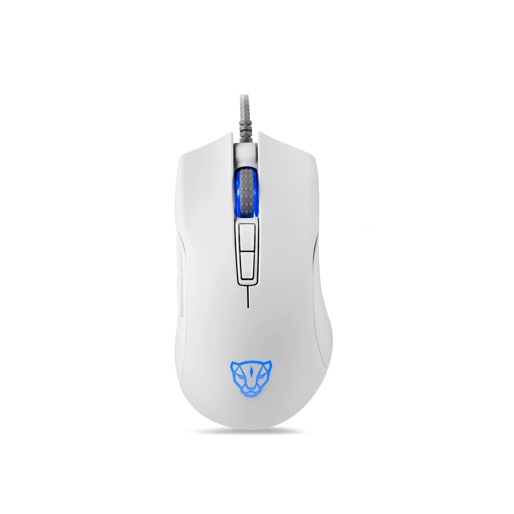Mouse Gamer Motospeed V70 White 6400DPI USB Design 7D Branco