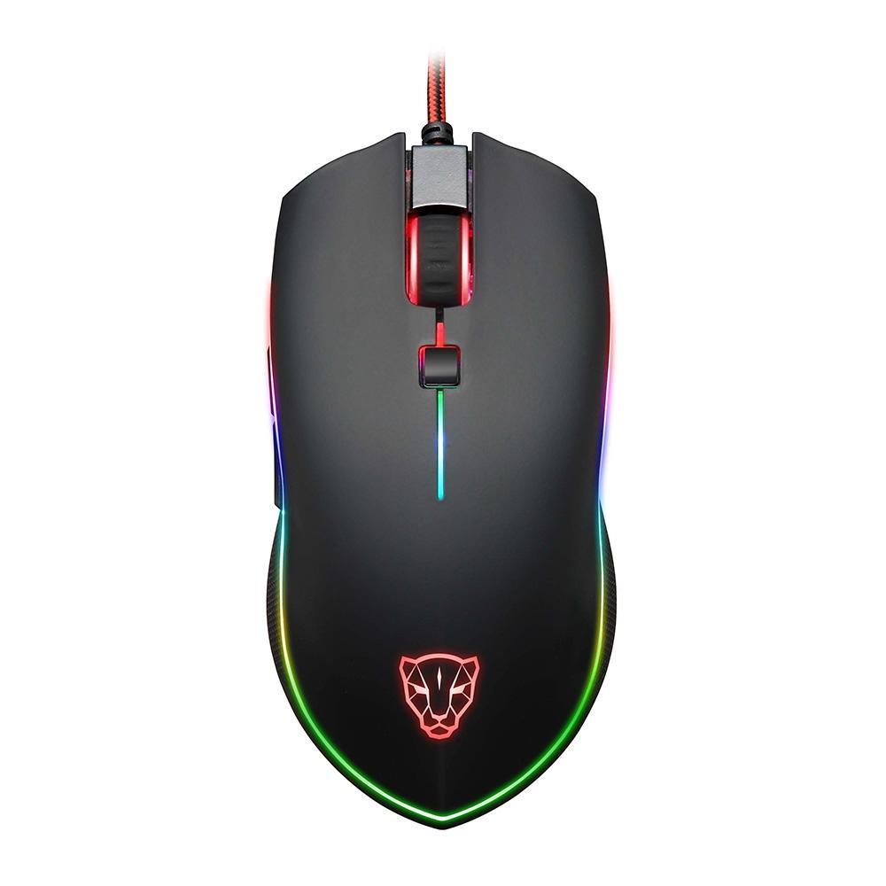 Mouse Gamer Motospeed V40 Black 4000dpi USB Design 6D