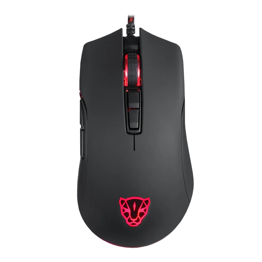 Mouse Gamer Motospeed V70 Black 6400dpi USB Design 7D Preto