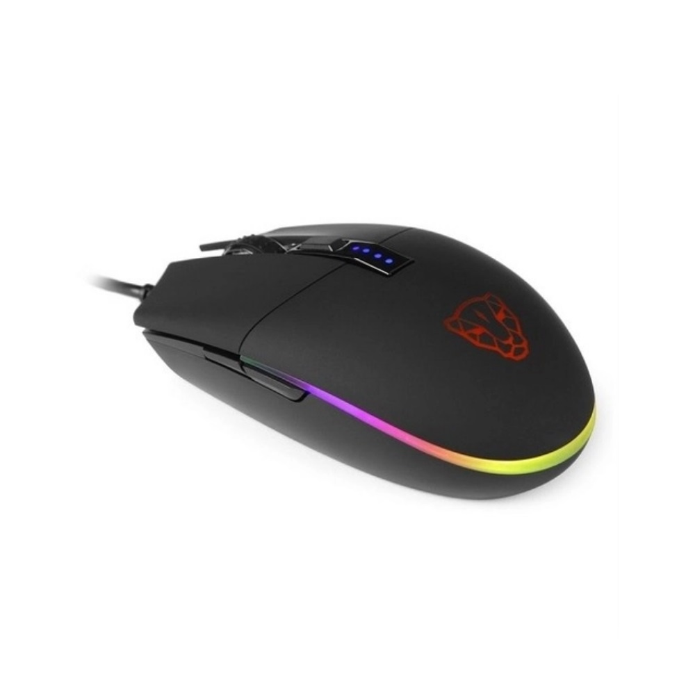 Mouse Gamer Motospeed V50 Black 4000dpi USB Design 6D Preto