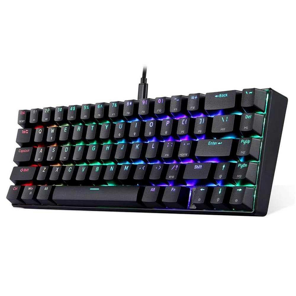 Teclado Mecânico Motospeed Switch Vermelho RGB Preto