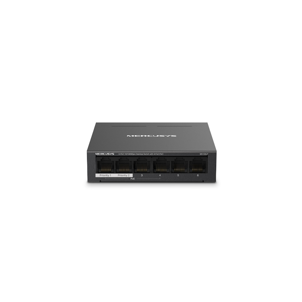 Switch Mercusys MS106LP 6 Portas 10/100Mbps POE+ 4 Portas (Ver. 1.0) Switch Mercusys MS106LP 6 Portas 10/100Mbps POE+ 4 Portas (Ver. 1.0)