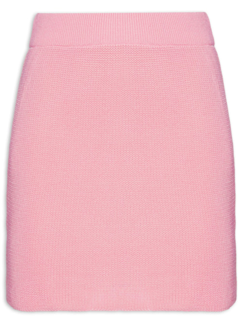 Saia Tricot Curta - Rosa Saia Tricot Curta - Rosa