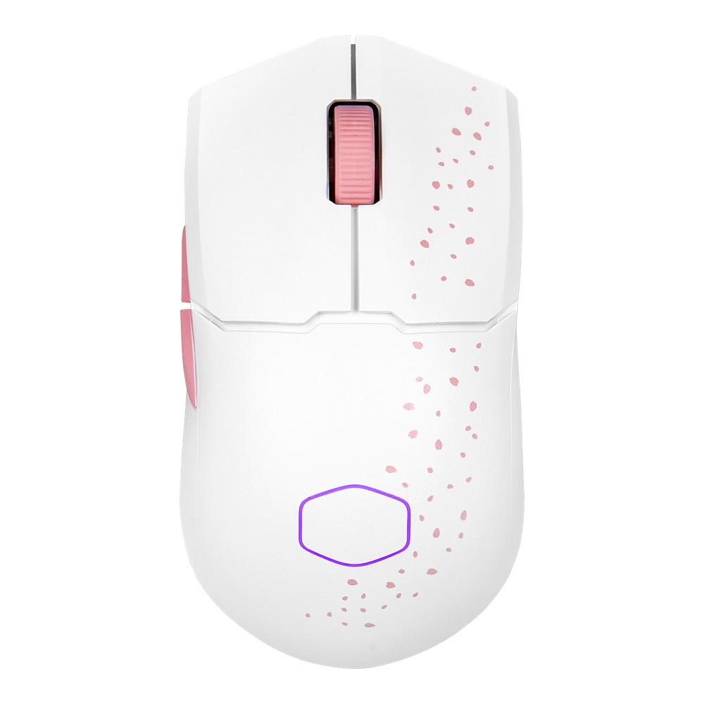 Mouse Gamer Cooler Master Óptico Wireless MM712 Sakura Edition 6 Botões 19000 DPI Branco - MM-712-WWOH2