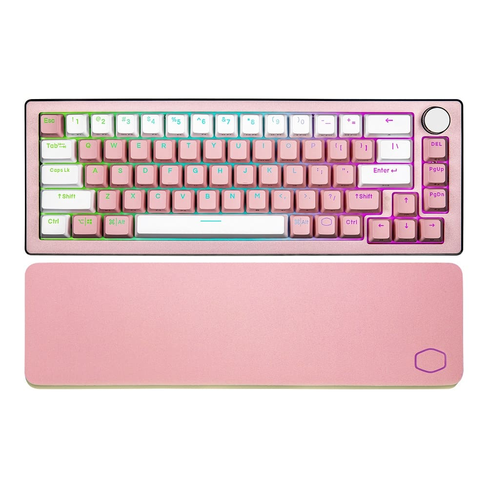 Teclado Mecânico Cooler Master Sakura Edition CK721 RGB Switch Azul C/Fio Rosa
