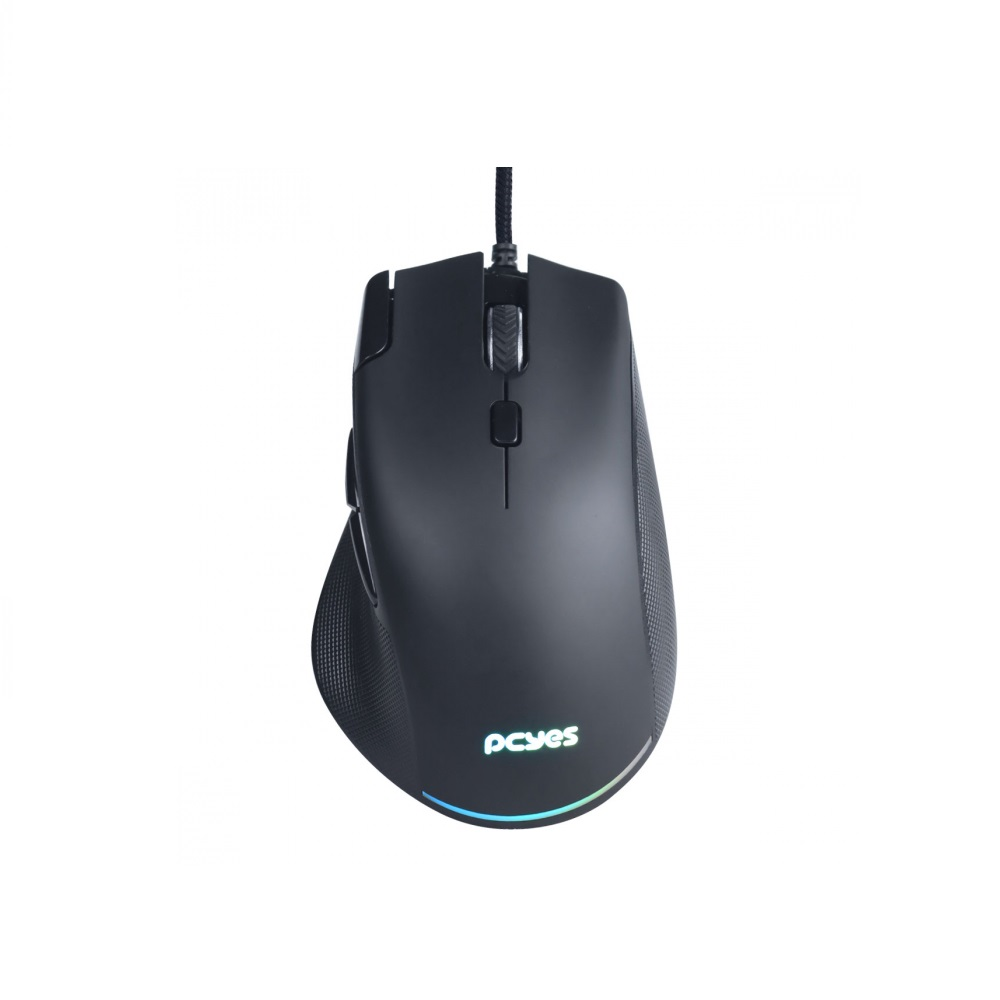 Mouse Gamer PcYes Zyron 12800 DPI USB RGB Preto - PMGZRGB