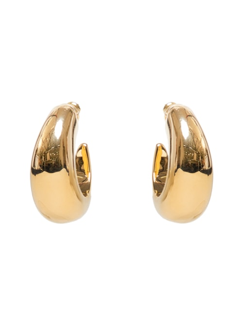 Brinco Feminino Meia Argola Metal - Dourado Brinco Feminino Meia Argola Metal - Dourado