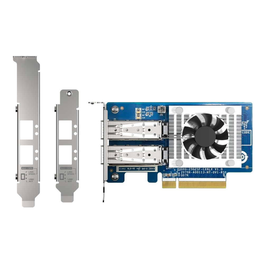 Adaptador de Rede Storage QNAP NVIDIA Mellanox ConnectX-6 Lx Transferência 25Gb/s PCIe Gen4 - QXG-25G2SF-CX6
