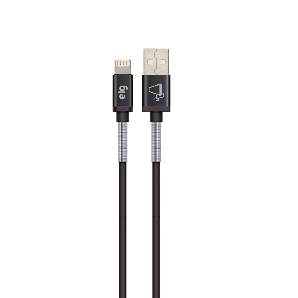 Cabo ELG USB Lightning Reforço Mola Black - SP810BK Cabo ELG USB Lightning Reforço Mola Black - SP810BK