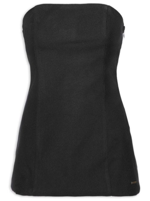 Blusa Feminina Tomara Que Caia Alongada - Preto