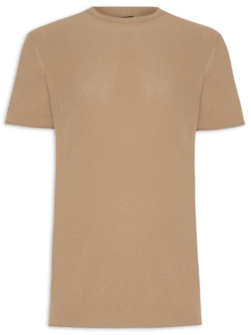 Camiseta Masculina Tricot Corda New - Marrom Camiseta Masculina Tricot Corda New - Marrom