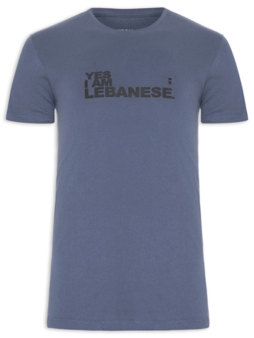 Camiseta Masculina I Am Lebanese - Azul Camiseta Masculina I Am Lebanese - Azul