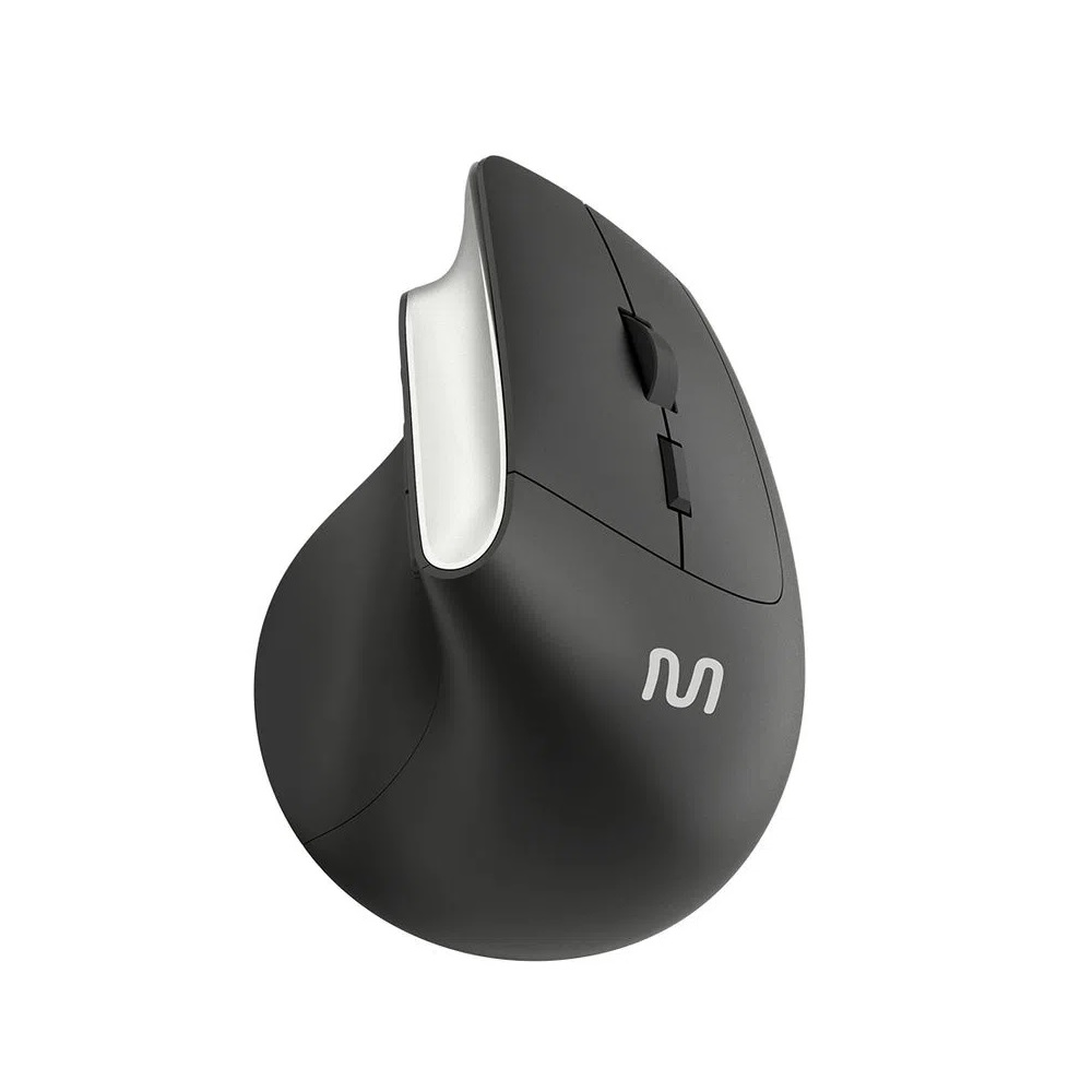 Mouse Wireless Multi MO384 Vertical 2.4GHz 6 Botões 1600DPI - Preto